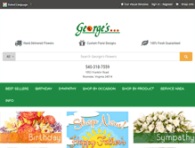 Tablet Screenshot of georgesflowers.com